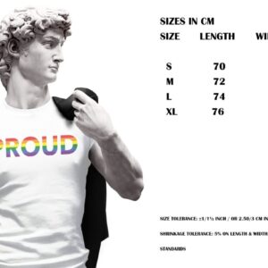Proud T Shirt Lgbt Pride Gay  Rainbow Slogan S M L XL XXL White