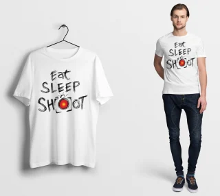 Eat Sleep Shoot T Shirt photographer Travel Art White