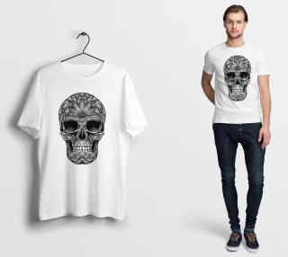 Mandala Skull Shirt, Skull Print, Skull Tshirt, Skulls T-Shirts, Graphic Tees, Mens Tshirt, Skull Print, Funny Tshirts