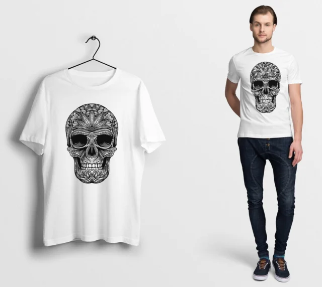Mandala Skull Shirt, Skull Print, Skull Tshirt, Skulls T-Shirts, Graphic Tees, Mens Tshirt, Skull Print, Funny Tshirts