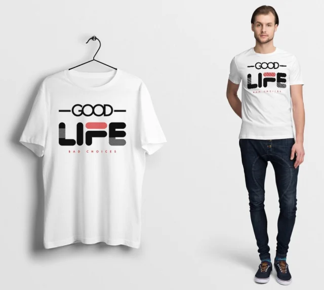 Good Life T Shirt  Bad Choices Slogan S M L XL XXL