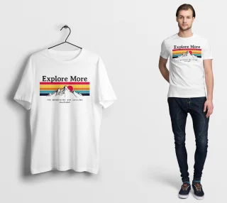 Explore More T Shirt Mountains Are Calling Tee Travel The world Hiking