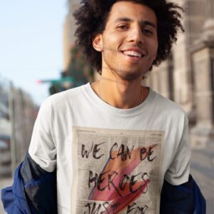 We Can Be Heroes Quote Dictionary Art Print, Vintage David Bowie T Shirt