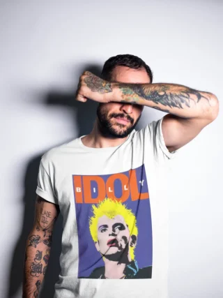 Billy Idol Pose Rock and Roll Musican T-Shirt Retro Music Speed