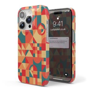 Geometry Pattern Orange Phone Case