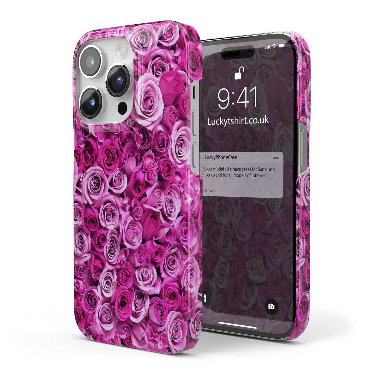 Pink Rose Pattern Phone Case
