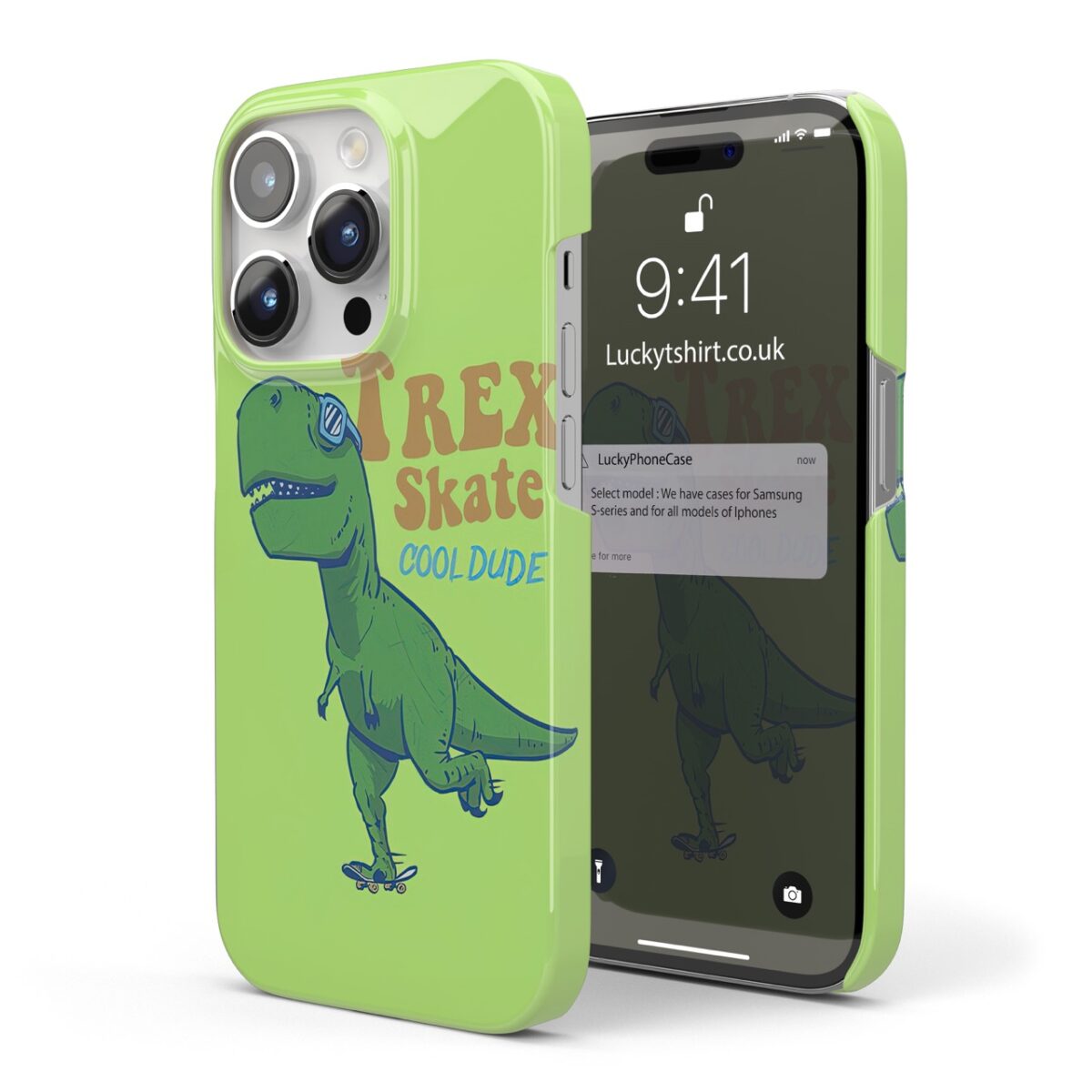 Skate  Dinosaur T-Rex Phone Case
