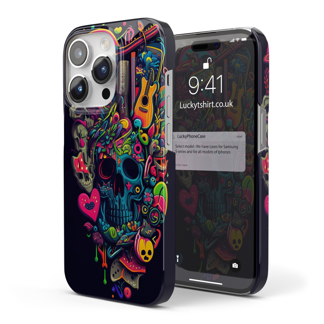 Music Rock Art Skull Love Phone Case