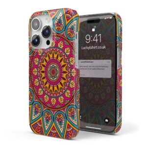 Mandala Geometric Pattern Red Phone Case