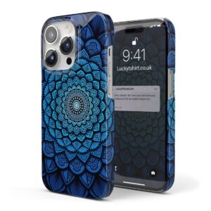 Mandala Geometric Pattern Dark Blue Phone Case