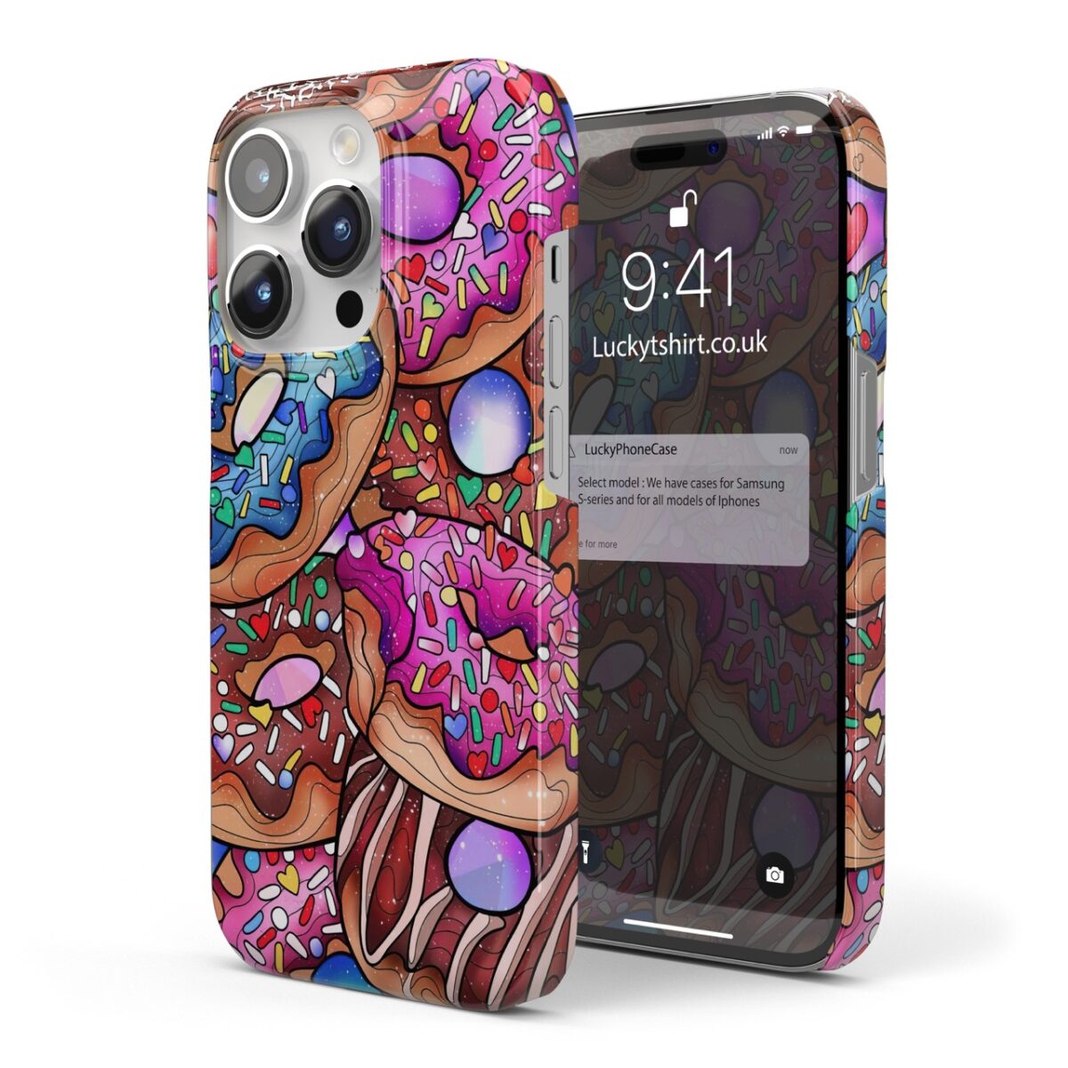 Love Donuts PInk Cartoon Phone Case