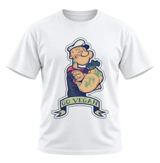 Popeye Go Vegan Graphic T-Shirt
