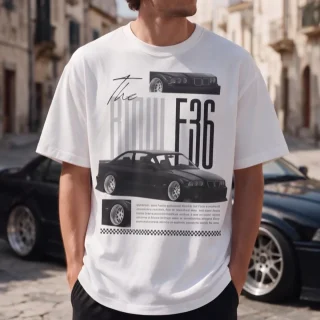 German E36 Car Graphic T-Shirt — alternate view
