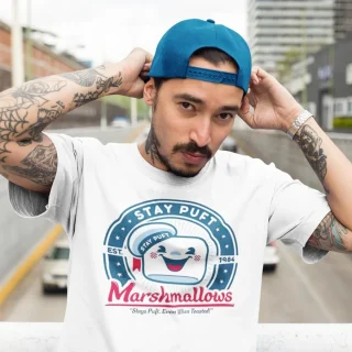 Stay Puft Marshmallows Retro Graphic T-Shirt — alternate view