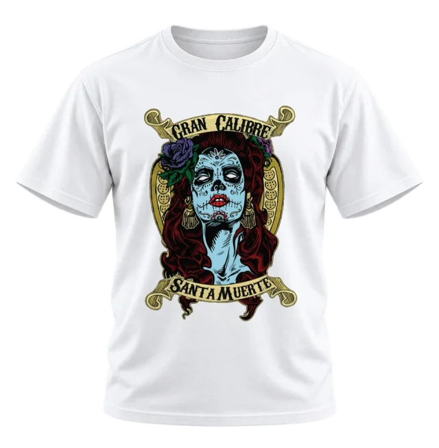 Santa Muerte Skull Graphic T-Shirt