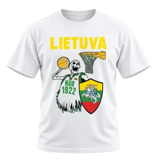 Lithuania Basketball Skeleton Graphic T-Shirt