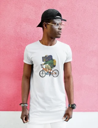 Funny BMX Cycling Graphic T-Shirt — alternate view