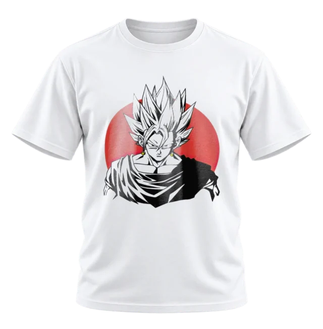 Anime Warrior Red Sun Graphic T-Shirt