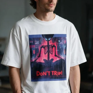 Don’t Trip Alien Skeleton Graphic T-Shirt — alternate view