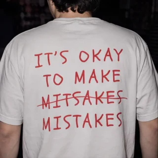 It’s Okay to Make Mistakes Back Print T-Shirt — alternate view
