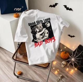 Good Girls Love Bad Boys Horror T-Shirt — alternate view