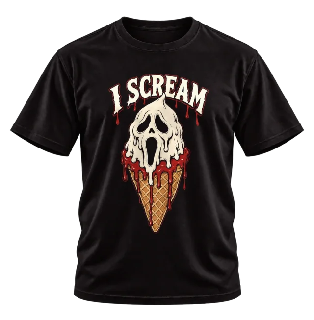 I Scream Ghost Ice Cream Halloween T-Shirt
