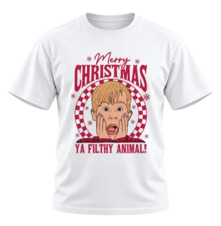 Merry Christmas Ya Filthy Animal White T-Shirt