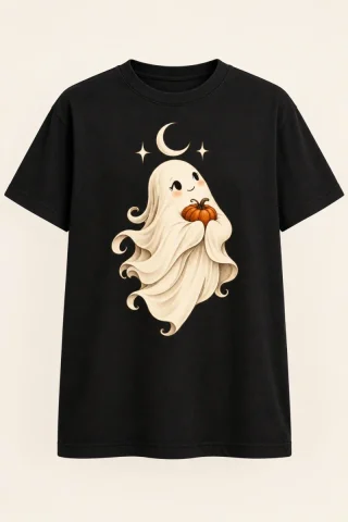 Pumpkin Ghost Halloween T-Shirt