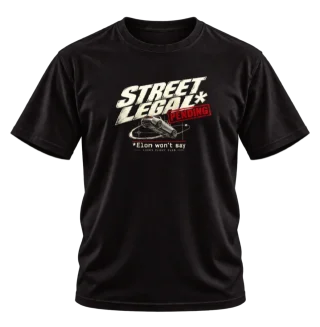 Street Legal Asterisk Flying Car Graphic T-Shirt